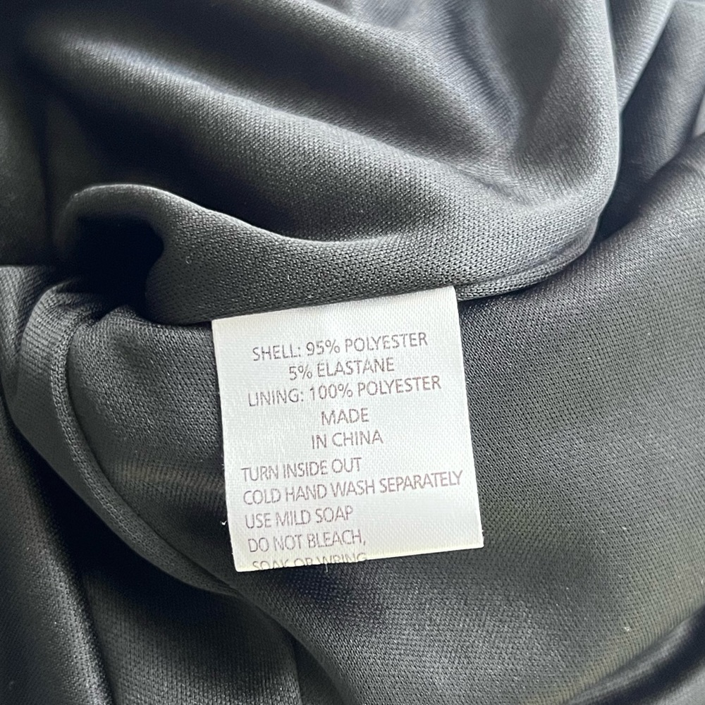 Shona Joy Andrea Fitted Cocktail Dress Black Belt Waist Midi Slit Size S 8 - Picture 9 of 11